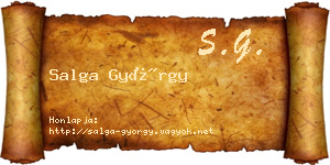 Salga György névjegykártya